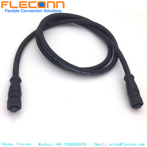 M12 8 Pin Female to Female Straight Connector Plug Cable, IP67 Waterproof Cordset M12 8 Pin Female to Female Straight Connector Plug Cable, IP67 Waterproof Cordset