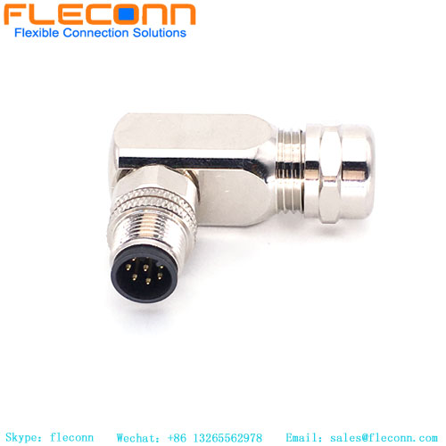 M12 8 Pin Right Angle Male Connector M12 8 Pin Right Angle Male Connector