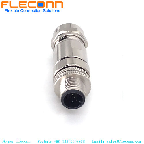 M12 A Coded 12 Pin Straight Female Connector M12 A Coded 12 Pin Straight Female Connector