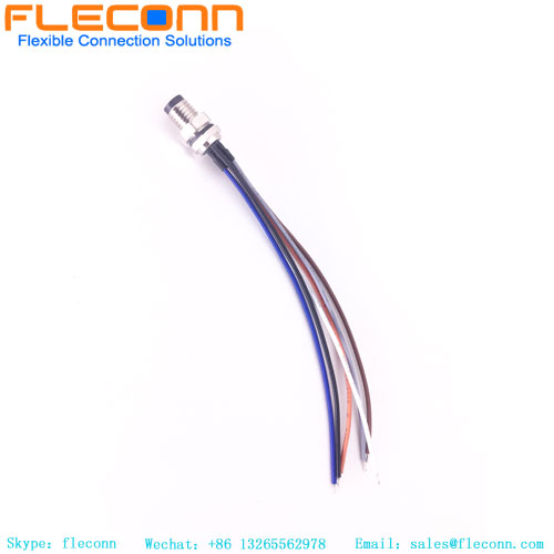 Waterproof IP67 6 Pin M8 Male Female Panel Mount Connector with Wire Waterproof IP67 6 Pin M8 Male Female Panel Mount Connector with Wire