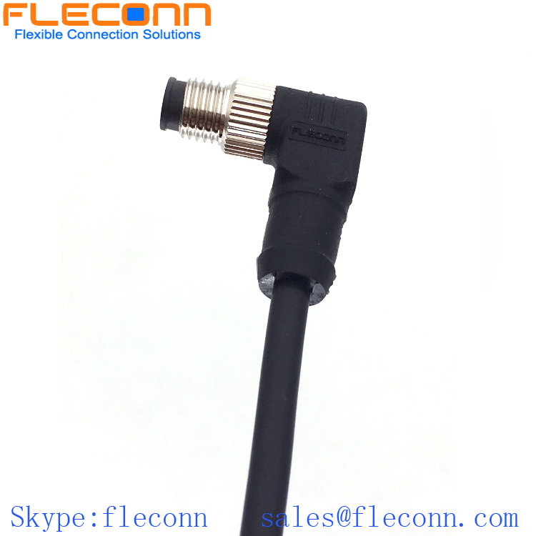 M8 3-Position Right Angle Male Cable