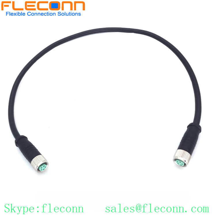 M8 B-coded 5-Position Female Straight Single Ended Cable Cordset