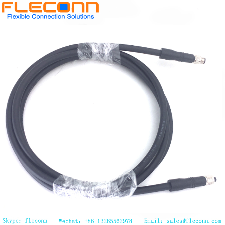 M5 2 3 4 Pin Male to Male, Female to Female Double Ended Molding Cable Assembly M5 2 3 4 Pin Male to Male, Female to Female Double Ended Molding Cable Assembly
