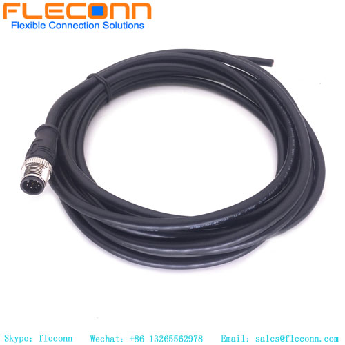 M12 8P A-Coded Male Cable