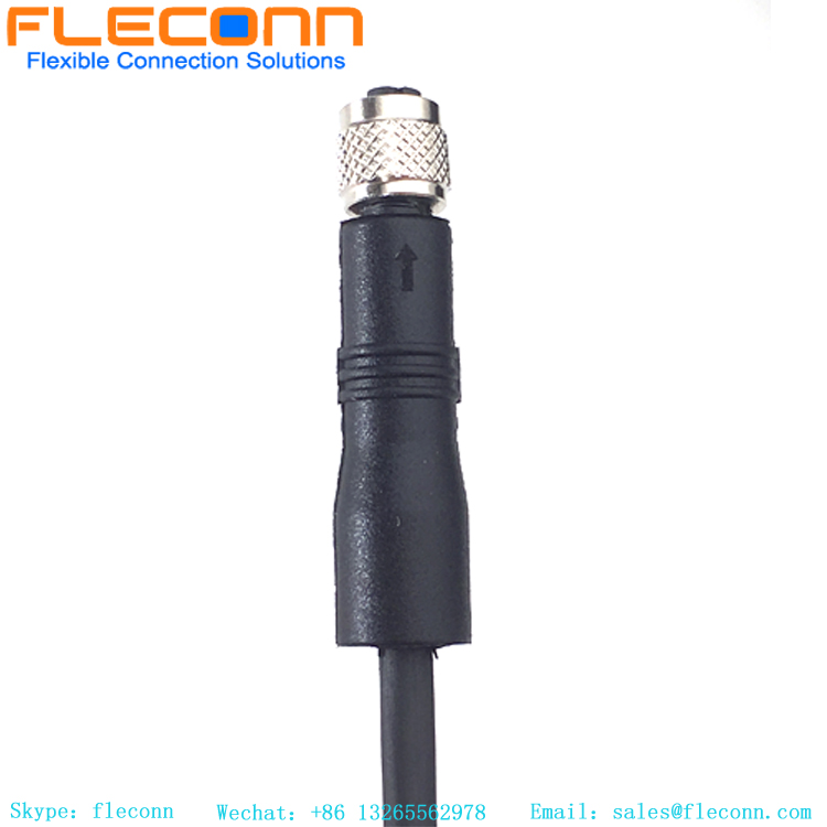 IP67 Waterproof M5 2 3 4 Pin Cable, Male, Female 0.25mm2x4C PUR Jacket Cable
