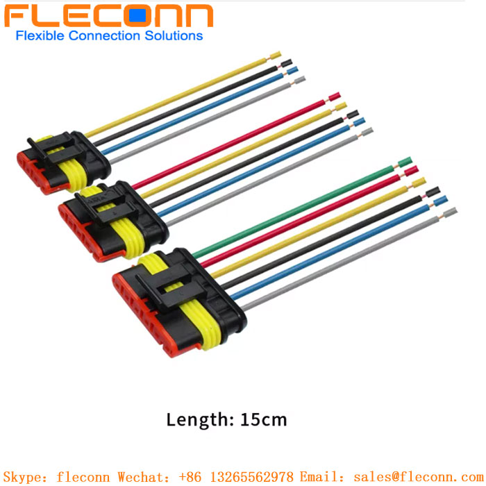 Amp Super-Seal 1.5 Series 6 Pin 281934-4 Auto Wire Harnesses Waterproof Cables Te Connector Amp Super-Seal 1.5 Series 6 Pin 281934-4 Auto Wire Harnesses Waterproof Cables Te Connector