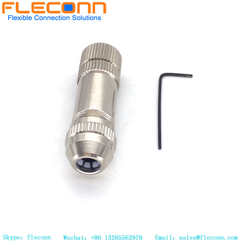 M8 Straight Shielded Connector, 3 4 5 6 8 Pin Female Connector