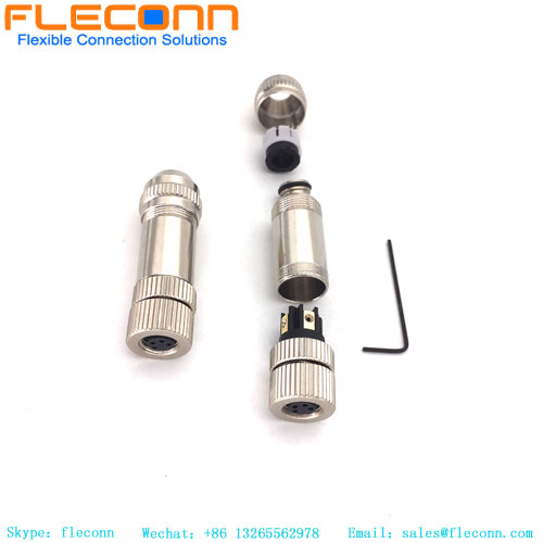 M8 4 Pin Field Wireable Connector