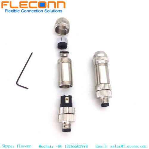 M8 4 Pin Field Wireable Connector