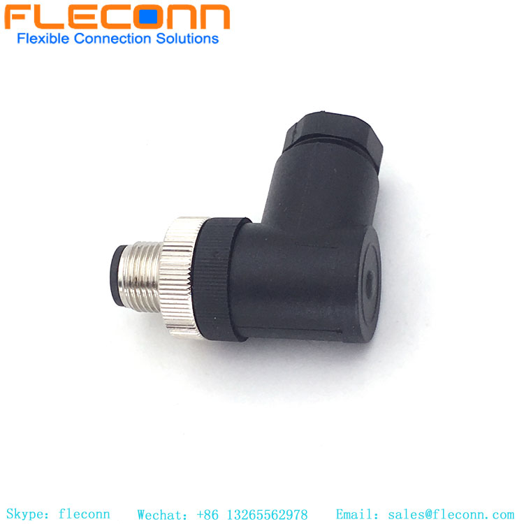 M12 Male Right Angle Connector
