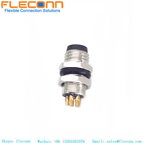 M8 5 Pin Male Panel Mount Connector