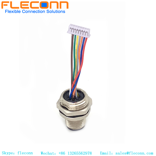 M12 8 Pos Panel Mount Connector Cable M12 8 Pos Panel Mount Connector Cable