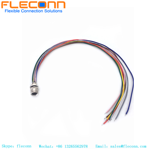 M12 8 Pos Female Panel Mount Connector Wire Harness M12 8 Pos Female Panel Mount Connector Wire Harness