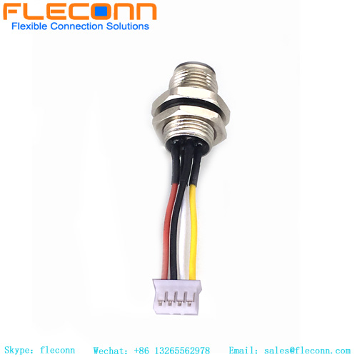 M12 4 Pole Panel Mount Connector Cable M12 4 Pole Panel Mount Connector Cable