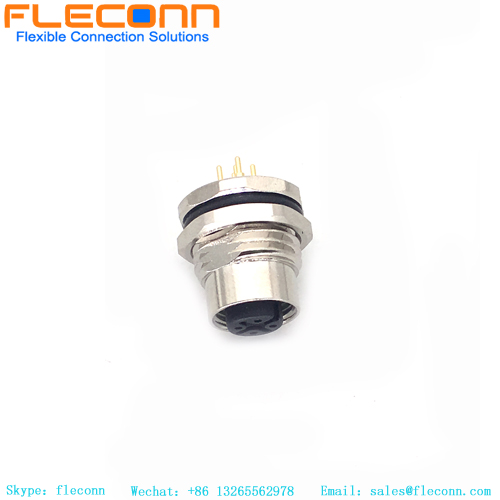 M12 5 Pin Front Fastened Connector With Contacts M12 5 Pin Front Fastened Connector With Contacts