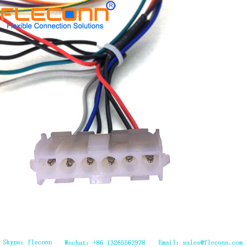 Custom TE MATE-N-LOK Series 640585-1 Connector Wire Harness 6 Pin