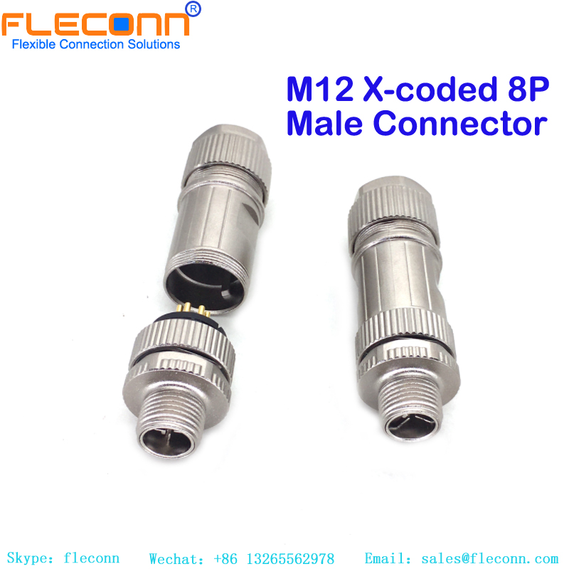 M12 X-coded 8 Pin Male Connector M12 X-coded 8 Pin Male Connector