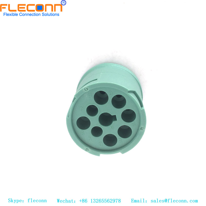 HD14-9-1939P-P080 9-Position Receptacle, Male, In Line, Threaded Rear HD14-9-1939P-P080 9-Position Receptacle, Male, In Line, Threaded Rear