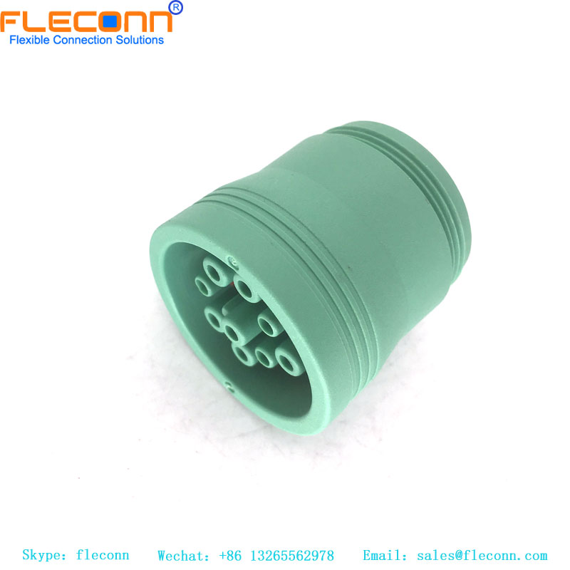 Green 9 Pin waterproof circular connector plug HD17-9-1939S-P080 Green 9 Pin waterproof circular connector plug HD17-9-1939S-P080
