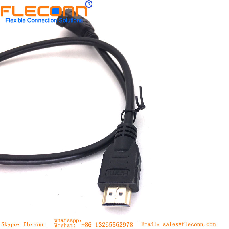 HDMI Panel-Mount Male Extension Cable