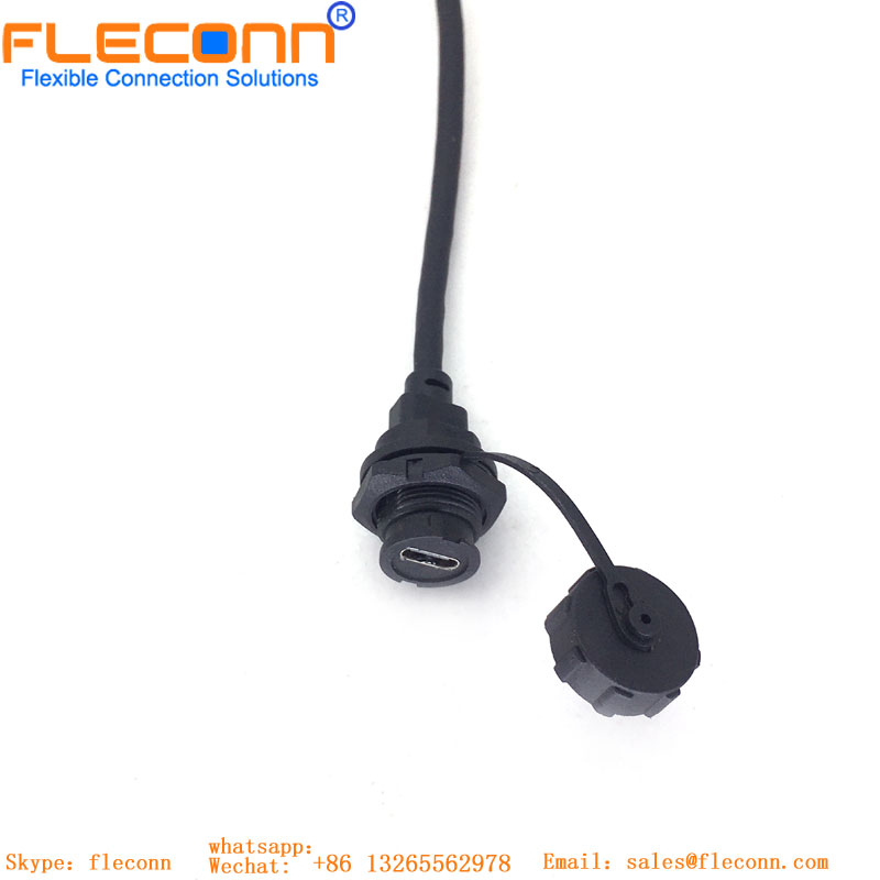 Panel Mount Waterproof USB-C Cable（bayonet）