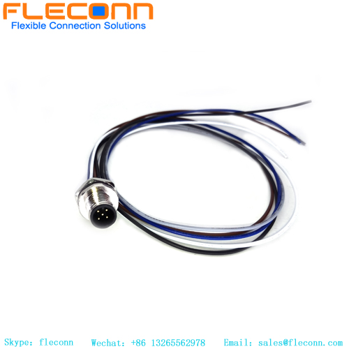 M12 5 Pole A-coded Front Mount Connector Wire Harness M12 5 Pole A-coded Front Mount Connector Wire Harness