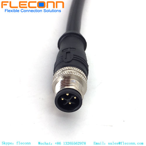 High-Power Industrial Connection Solution — M12 4 Pin S-coded Male Cable