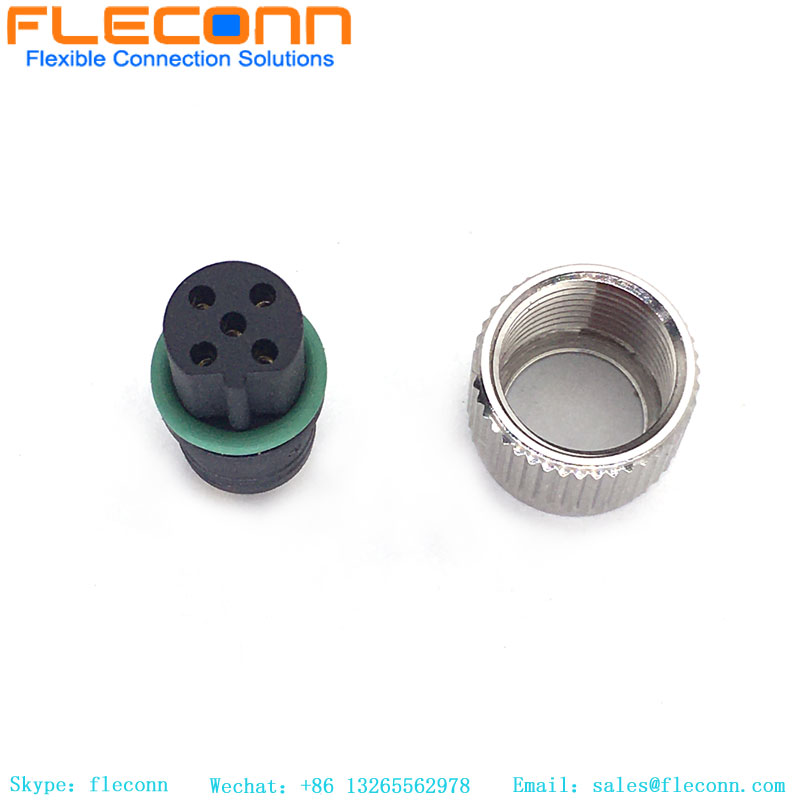 M12 B-Coded Molded Cable Connector