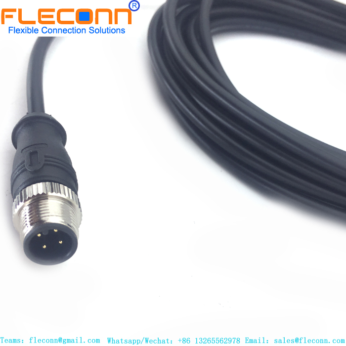M12 4 Pin Male Cable FLECONN can produce high quality single ended M12 4 Pin Male Cable