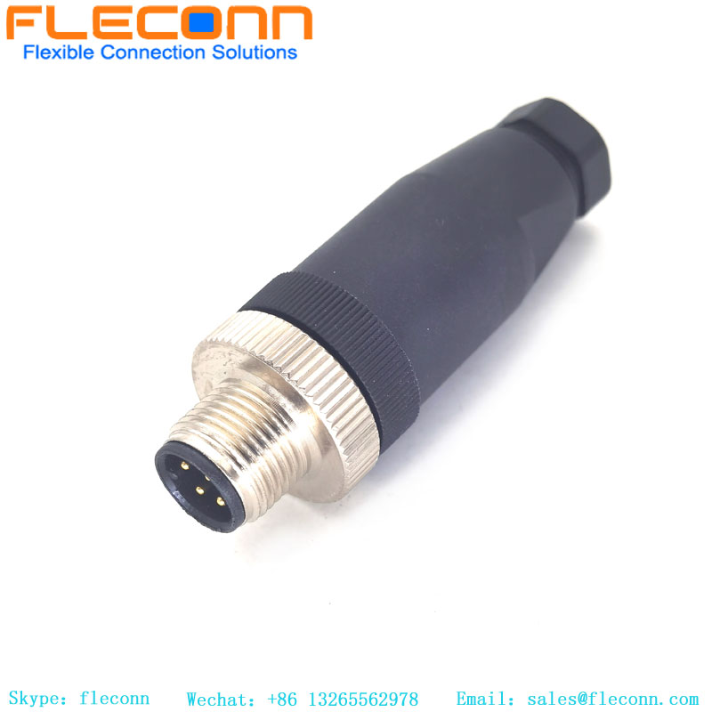 M12 4 Pin A-Coded Male Connector M12 4 Pin A-Coded Male Connector