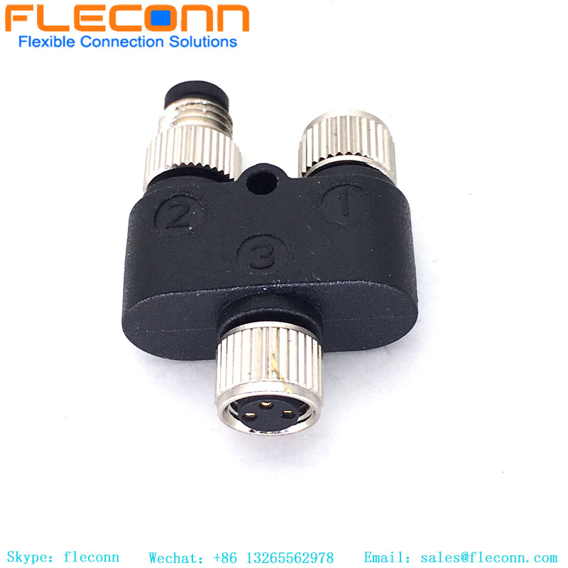 M8 5 Pin Female Y Type Connector M8 5 Pin Female Y Type Connector