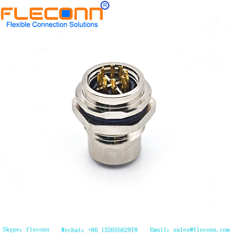M12 Panel Mount Connector – Soldering Wire | Reliable Panel Connection Solution for Industrial Applications
